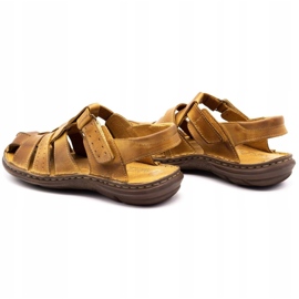 Polbut Sandales en cuir pour hommes 211 beige 4