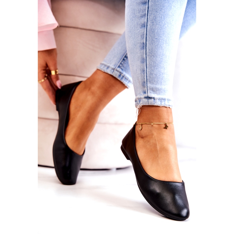 Evento Ballerines noires pour femmes de l'éco-cuir 4