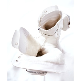 Bottines Plateformes Issanti Blanches Avec Rein 3