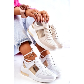 S.Barski Chaussures de sport en cuir pour femmes sur un coin beige Larson 5 S.Barski Chaussures de sport en cuir pour femmes sur un coin beige Larson 5