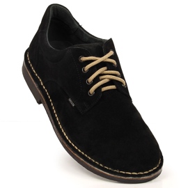 Chaussures en cuir, daim pour homme, noir Gregor 1108 le noir 2