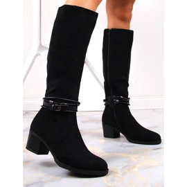 Bottes chaudes daim noir femme Jezzi le noir 5