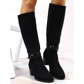 Bottes chaudes daim noir femme Jezzi le noir 4