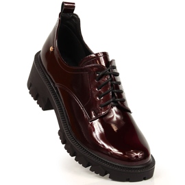 Mocassins laqués bordeaux femme Potocki rouge multicolore 1