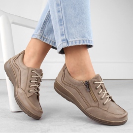 Chaussures confortables pour femmes en cuir marron Helios brun 1 Chaussures confortables pour femmes en cuir marron Helios brun 1