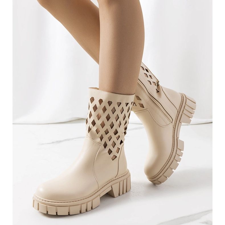 Bottines Dinah crème beige 1 Bottines Dinah crème beige 1
