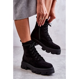 PG1 Bottes Chaudes En Daim Workers Noir Darvin le noir 3
