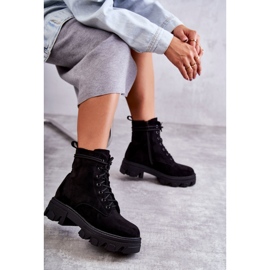 PG1 Bottes Chaudes En Daim Workers Noir Darvin le noir 6