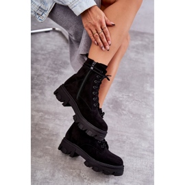 PG1 Bottes Chaudes En Daim Workers Noir Darvin le noir 8