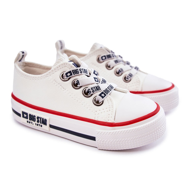 Baskets en cuir pour enfants Big Star KK374042 Blanc 1