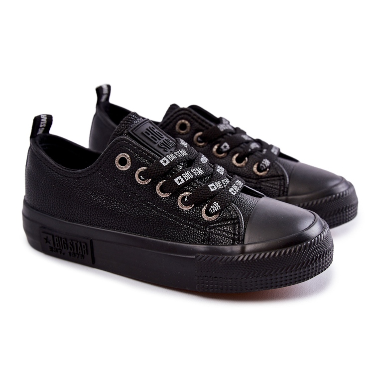 Baskets en cuir pour enfants Big Star KK374057 Noir le noir 1