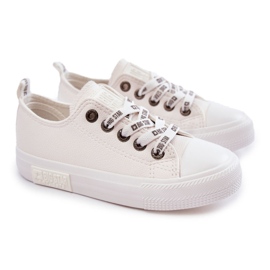 Baskets en cuir pour enfants Big Star KK374056 Blanc blanche 1 Baskets en cuir pour enfants Big Star KK374056 Blanc blanche 1