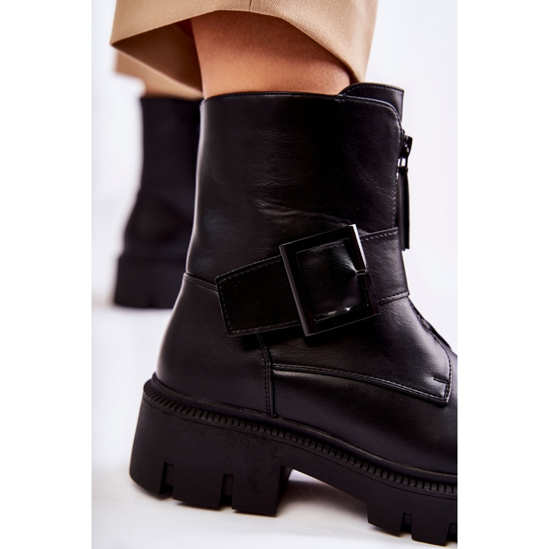 Bottes chaudes noires pour femmes avec fermeture éclair le noir 2