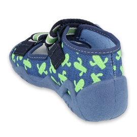 Chaussures enfant Befado jaune 350P019 bleu marine vert 2