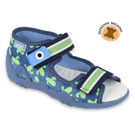 Chaussures enfant Befado jaune 350P019 bleu marine vert 4