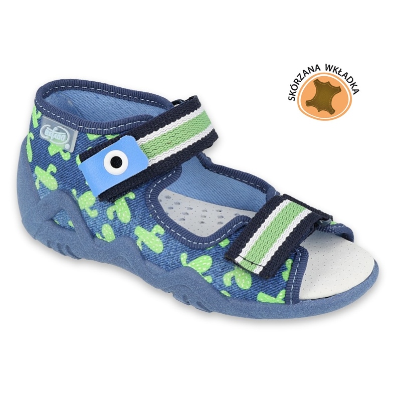 Chaussures enfant Befado jaune 350P019 bleu marine vert 4