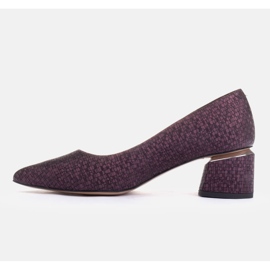 Marco Shoes Escarpins en daim violet 2