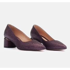 Marco Shoes Escarpins en daim violet 7