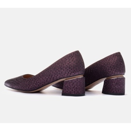 Marco Shoes Escarpins en daim violet 3
