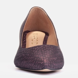 Marco Shoes Escarpins en daim violet 8