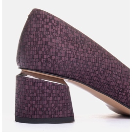 Marco Shoes Escarpins en daim violet 6
