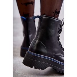 Bottines nouées pour femme Glany Black Callie le noir 2