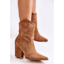 FB1 Santiags Femme Daim Camel Mindy brun 6