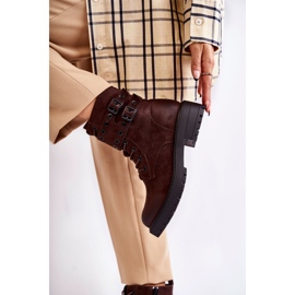 Bottes chaudes en daim pour femme Marron Argent brun 4
