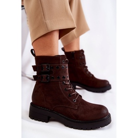 Bottes chaudes en daim pour femme Marron Argent brun 6