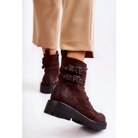 Bottes chaudes en daim pour femme Marron Argent brun 3