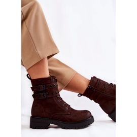 Bottes chaudes en daim pour femme Marron Argent brun 7