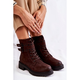 Bottes chaudes en daim pour femme Marron Argent brun 8