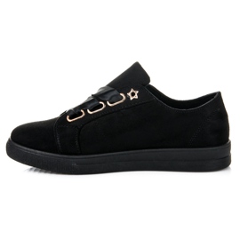 Ideal Shoes Baskets En Daim Avec Un Ruban le noir 3