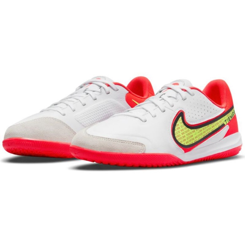Nike Tiempo Legend 9 Academy Ic Jr DA1329 176 chaussures de football jaune, blanc, multicolore blanc 1