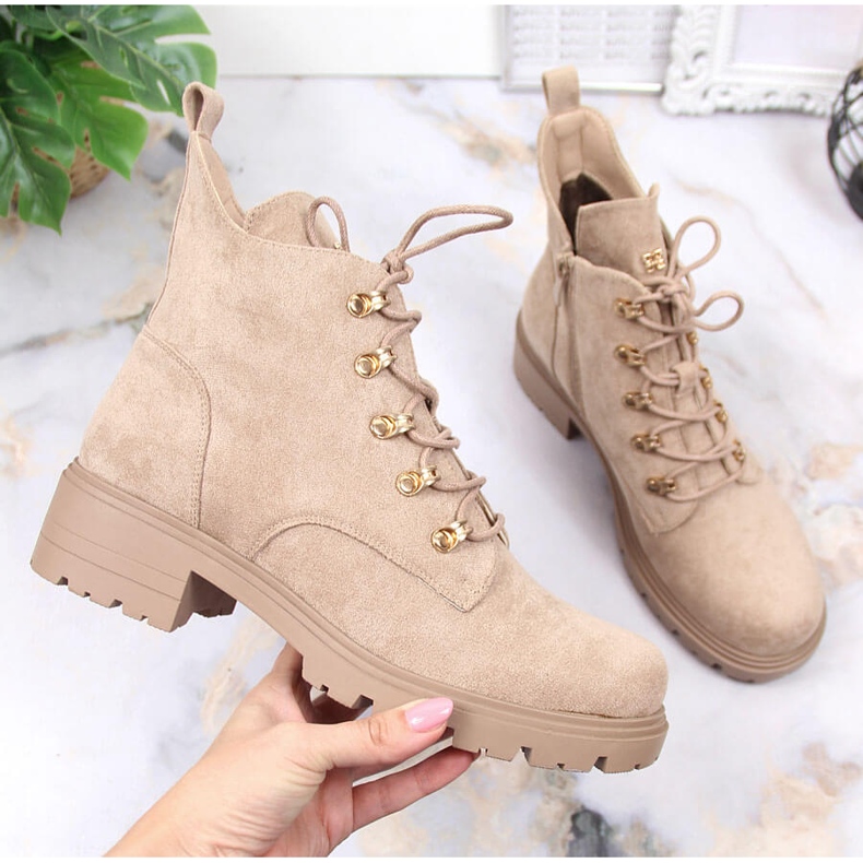 S.Barski Boots femme daim beige S. Bararski 1