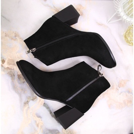 S.Barski Bottes pour femmes sur un bloc de daim noir par S. Bararski le noir 3