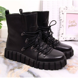 Bottines plateforme chaudes femme Noir Potocki WOL108A le noir 2