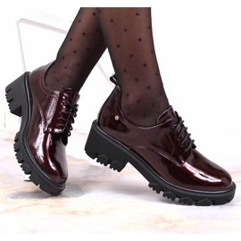 Mocassins laqués bordeaux femme Potocki rouge multicolore 5