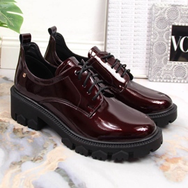 Mocassins laqués bordeaux femme Potocki rouge multicolore 3