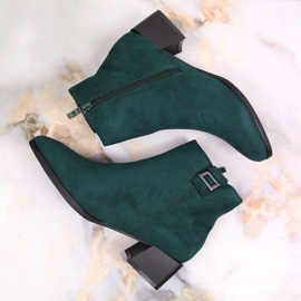 M. DASZYŃSKI Bottes chaudes en daim vert pour femmes Daszyński SAN3B 4