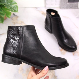 M. DASZYŃSKI Bottes isolées noires Daszyński SAN4A noires pour femmes le noir 1