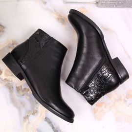 M. DASZYŃSKI Bottes isolées noires Daszyński SAN4A noires pour femmes le noir 4