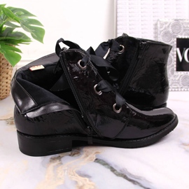 M. DASZYŃSKI Bottes isolées laquées noires pour femmes Daszyński SAN5A le noir 3