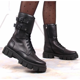 Ouvrières en cuir isolé Dolce Pietro noir le noir 2
