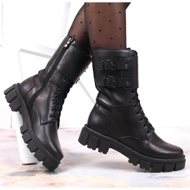 Ouvrières en cuir isolé Dolce Pietro noir le noir 1