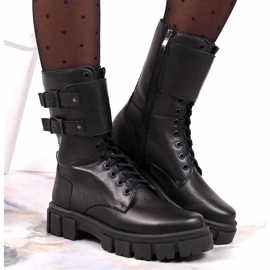 Ouvrières en cuir isolé Dolce Pietro noir le noir 3
