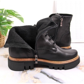 Bottines en cuir femme Dolce Pietro noires le noir 1