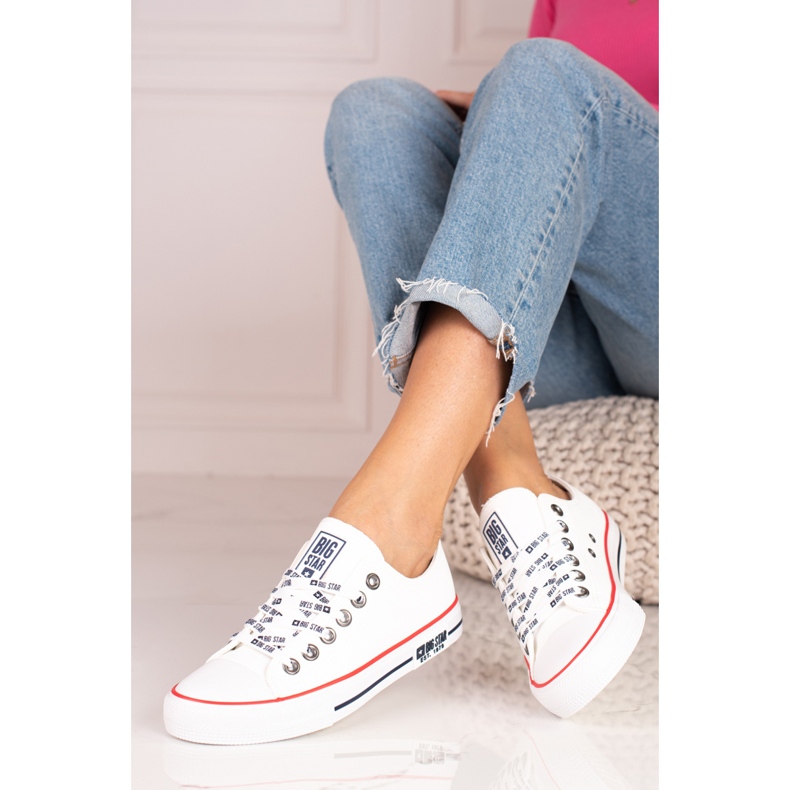 Baskets Big Star KK274095 pour femmes blanche 1