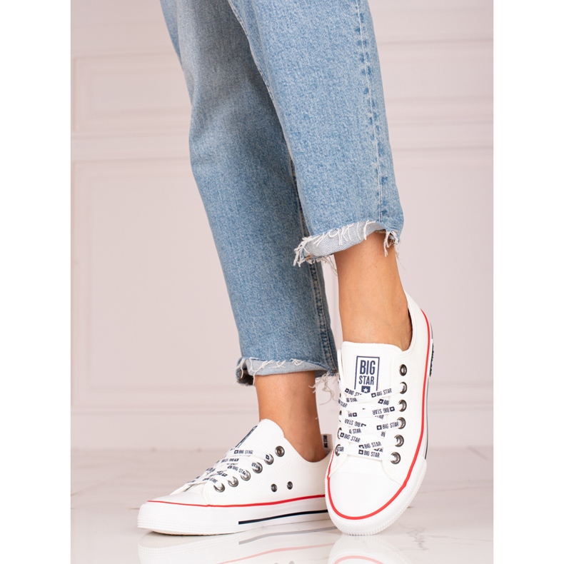 Baskets Big Star KK274095 pour femmes blanc 2