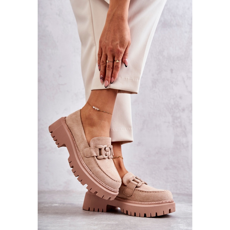 FB2 Richelieus femme avec ornement Beige Leeza 2